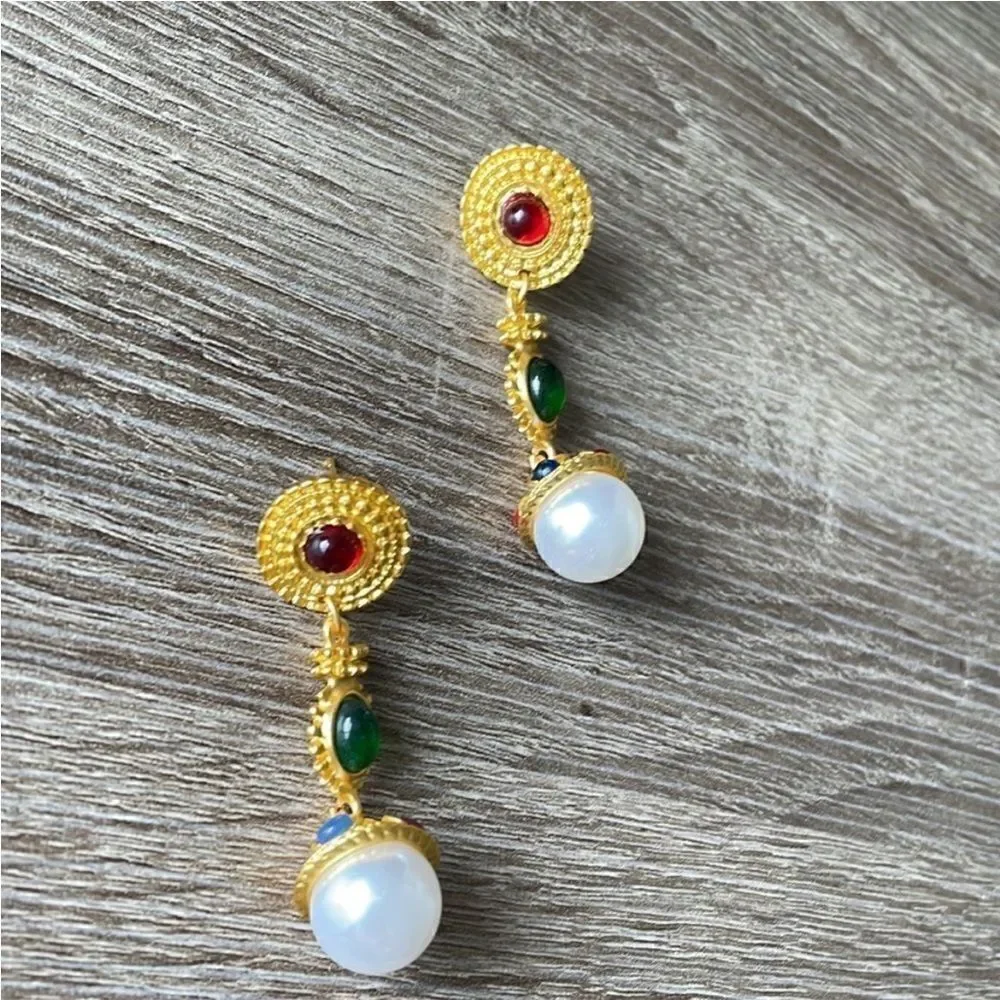 Vintage style drop earrings A1124